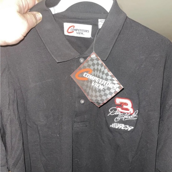 Dale Earnhardt Polo Shirt Black #3 RCR Competitors View Men's XL NASCAR NWT - Picture 1 of 5